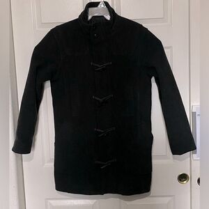 ZARA MAN Black Wool Blend Heavy Coat Size M